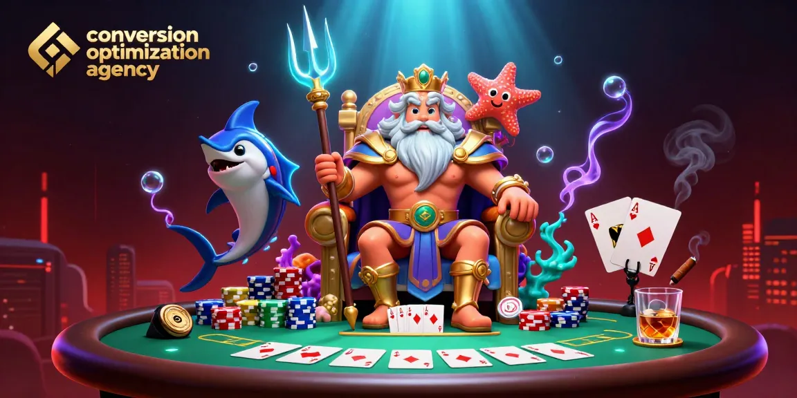 Engage with the conversion optimization agency as Neptune and his faithful companions dominate a high-stakes poker scene.